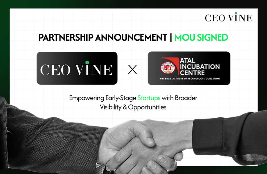 CEO VINE Partners with Incubator AIC-Nalanda